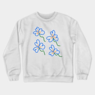 Blue red watercolor art Crewneck Sweatshirt